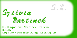 szilvia martinek business card